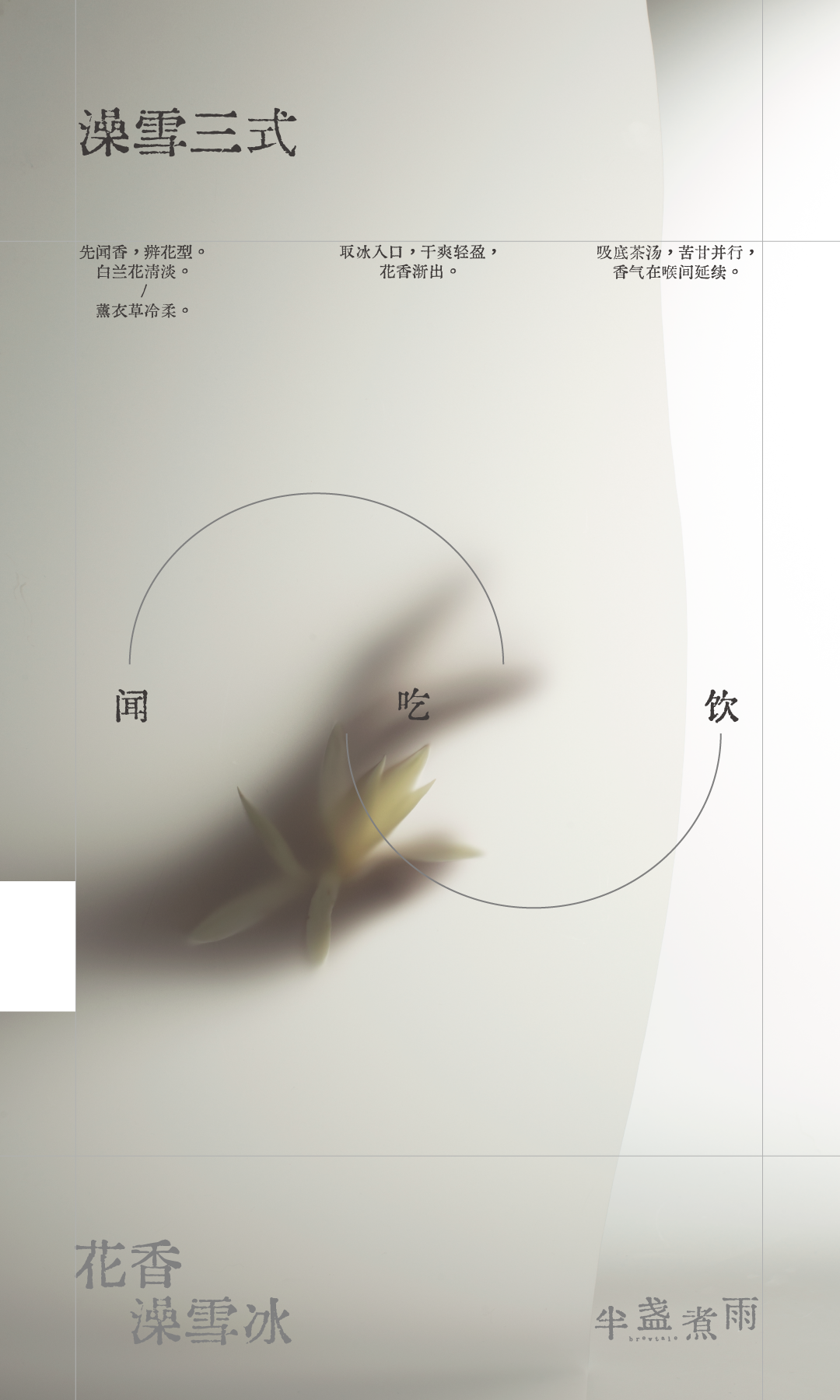 半盏煮雨澡雪冰概念海报